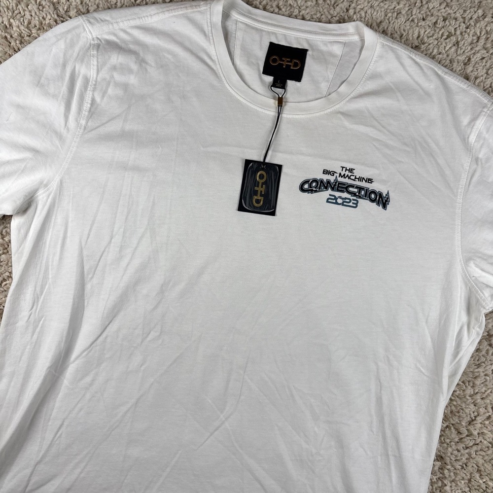NWT OTD John Varvatos Shirt Mens Large Big Machine Connection 2023 White Luxury